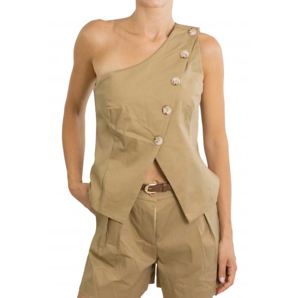 Gilet con bottoni in diagonale "Margot"